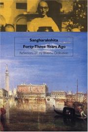 Front cover of Forty Three Years Ago by Sangharakshita