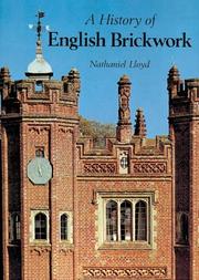 Front cover of A history of English brickwork by Nathaniel Lloyd