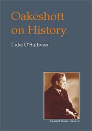 Front cover of Oakeshott on history by Luke O'Sullivan