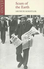 Front cover of La lie de la terre by Arthur Koestler