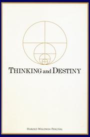 Cover of Thinking and destiny by Harold W. Percival