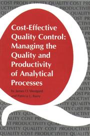 Cover of Cost-effective quality control by James O. Westgard