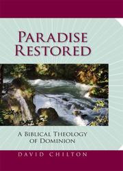 Cover of Paradise Restored by David Chilton