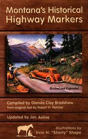 Front cover of Montana's historical highway markers by Fletcher, Robert H.