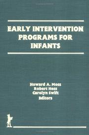 Cover of Early intervention programs for infants by Howard A. Moss