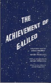 Front cover of The achievement of Galileo by Galileo Galilei