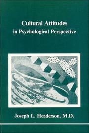 Front cover of Cultural attitudes in psychological perspective by Joseph L. Henderson