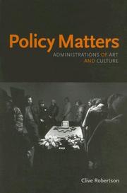 Cover of Policy Matters by Clive Robertson