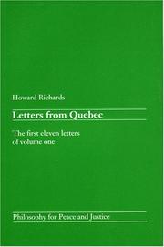 Cover of Letters from Quebec by Howard Richards