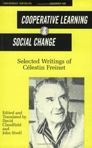 Front cover of Cooperative learning and social change by Célestin Freinet