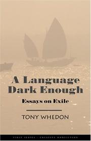 Cover of A language dark enough by Tony Whedon