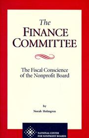 Front cover of The finance committee by Norah Holmgren