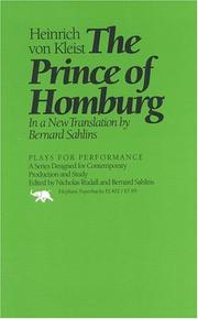 Cover of Prinz Friedrich von Homburg by Heinrich von Kleist