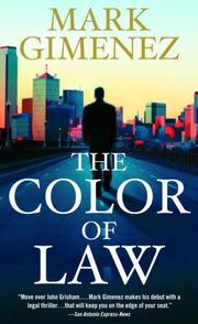 Front cover of The Color of Law by Mark Gimenez