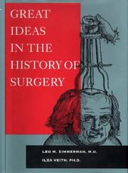 Front cover of Great ideas in the history of surgery by Leo M. Zimmerman