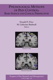 Front cover of Psychological methods of pain control by Donald D. Price