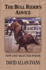 Front cover of The bull rider's advice by David Allan Evans