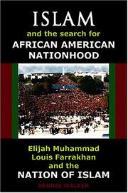 Front cover of Islam and the search for African American nationhood by Dennis Walker