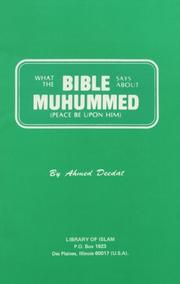 Front cover of What the Bible says about Muhammad by Ahmed Deedat