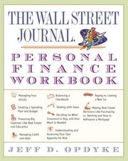 Front cover of The Wall Street Journal. Personal Finance Workbook by Jeff D. Opdyke