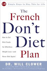 Front cover of The French don't diet plan by William Clower