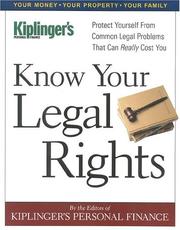 Front cover of Know Your Legal Rights by Kiplinger Editors
