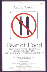 Front cover of Fear of food by Andrea Arnold