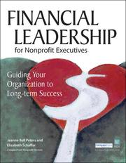 Front cover of Financial leadership for nonprofit executives by Jeanne Peters