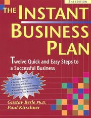 Front cover of The instant business plan book by Gustav Berle