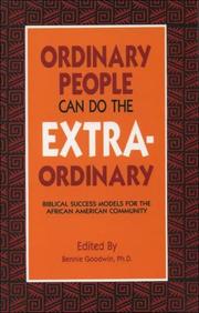 Front cover of Ordinary People Can Do the Extraordinary by Bennie E. Goodwin