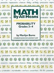 Cover of MATH BY ALL MEANS PROBABILITY by Marilyn Burns