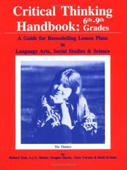 Front cover of Critical Thinking Handbook 6th-9th Grades by Douglas; Vetrano, Chris; Binker, A.J.A. Et Al; Martin