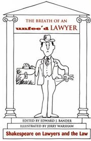 Front cover of The breath of an unfee'd lawyer by William Shakespeare