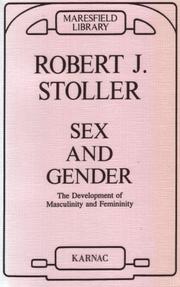 Cover of Sex and gender by Robert J. Stoller
