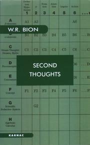 Cover of Second thoughts by Wilfred R. Bion