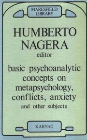 Front cover of Basic psychoanalytic concepts on metapsychology, conflicts, anxiety by Humberto Nagera