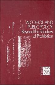 Front cover of Alcohol and public policy by Mark Harrison Moore