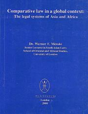 Cover of Comparative law in a global context by Werner Menski