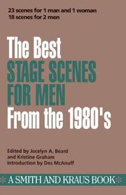 Front cover of The Best stage scenes for men from the 1980's by Jocelyn Beard