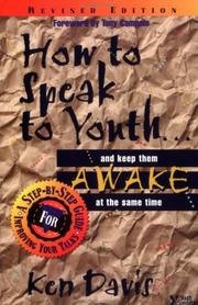 Front cover of How to speak to youth-- and keep them awake at the same time by Davis, Ken