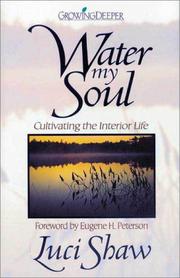 Front cover of Water my soul by Luci Shaw