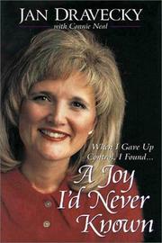 Front cover of A joy I'd never known by Jan Dravecky