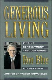 Cover of Generous Living by Ron Blue