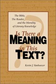 Front cover of Is there a meaning in this text? by Kevin J. Vanhoozer
