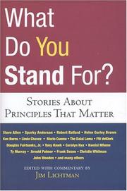Cover of What Do You Stand For? by Jim Lichtman