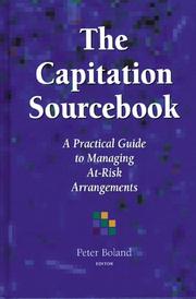 Cover of The capitation sourcebook by Peter Boland