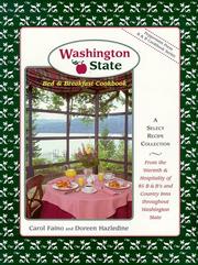 Front cover of Washington State bed & breakfast cookbook by Carol Faino