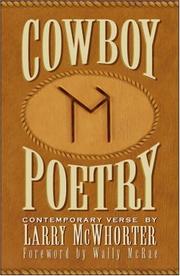 Cover of Cowboy poetry by Larry McWhorter