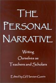 Front cover of The personal narrative by Gil Harootunian