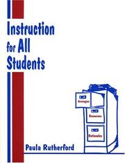 Cover of Instruction for All Students by Paula Rutherford